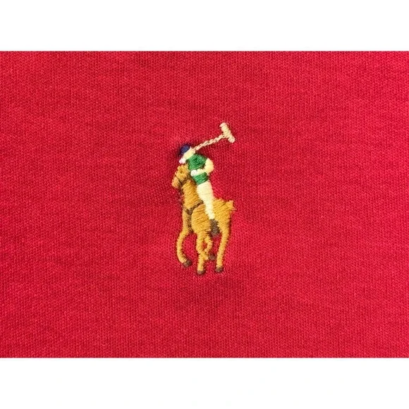 Polo Ralph Lauren Mens Red Long Sleeve Polo Shirt Classic Fit Small S P Pony - Picture 8 of 8